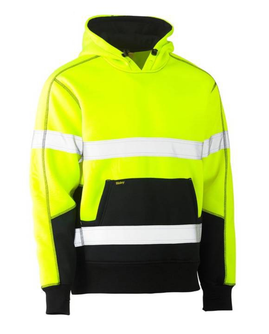 Picture of Bisley, Taped Hi Vis Fleece Hoodie Pullover